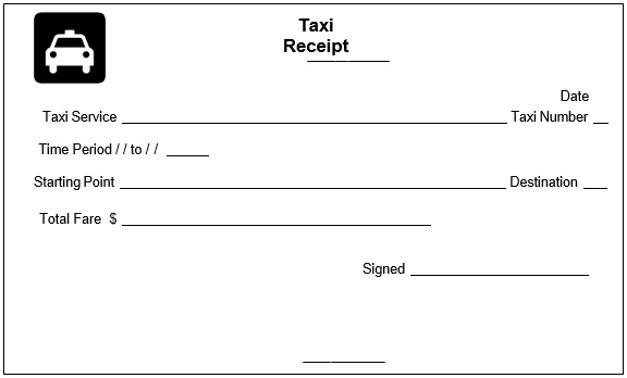 free taxi receipt template 6