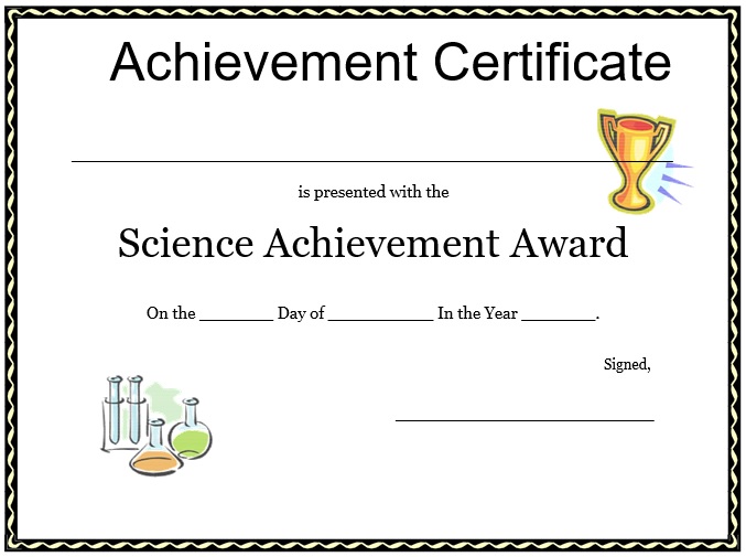 printable certificate of achievement template 12