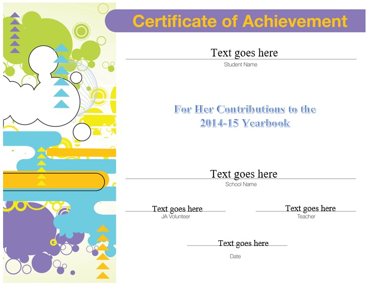 printable certificate of achievement template 18