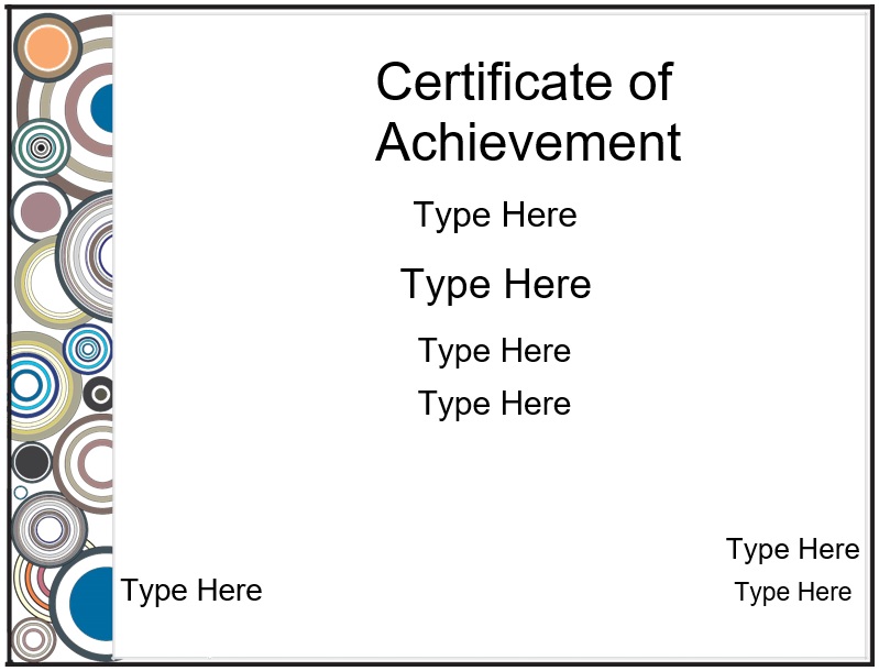 printable certificate of achievement template 9