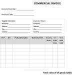 printable commercial invoice template 15