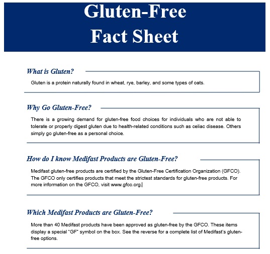 gluten free fact sheet