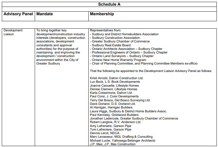 schedule for advisory panel template