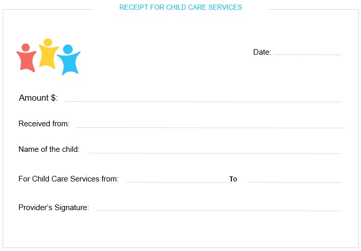 child care services receipt template