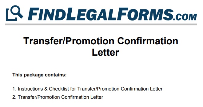 free promotion recommendation letter