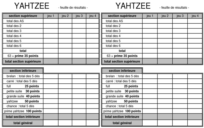 12+ Printable Yahtzee Score Sheets & Templates (Excel, Word)