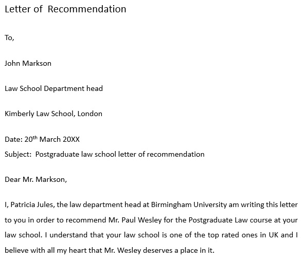 printable high school recommendation letter 9