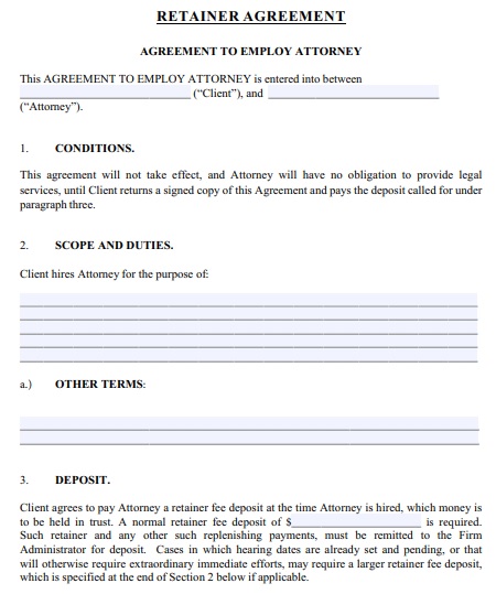 printable personal service contract template 4