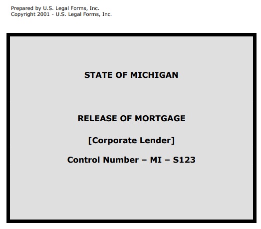 corporate lender mortgage release form