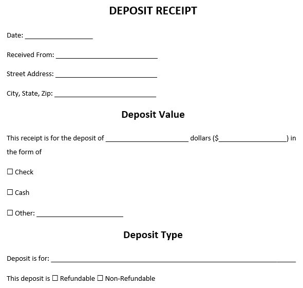 23 printable payment receipt template excel word templatedata