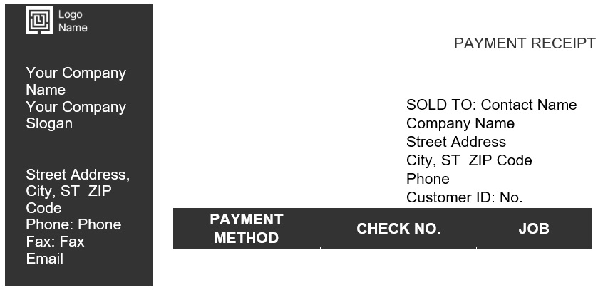 example payment receipt template