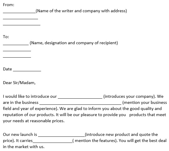 free marketing letter template 1