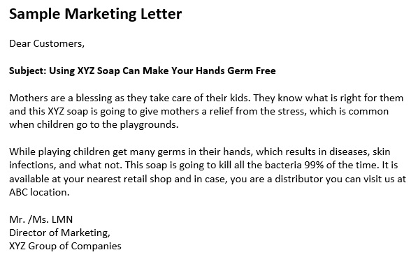 free marketing letter template 2