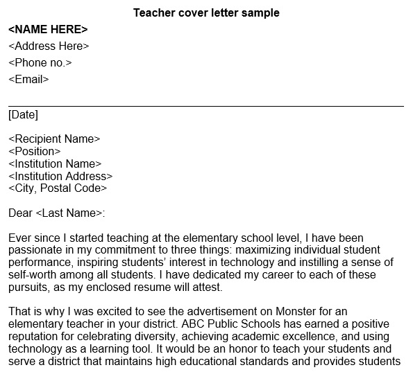 printable personal statement for teaching job
