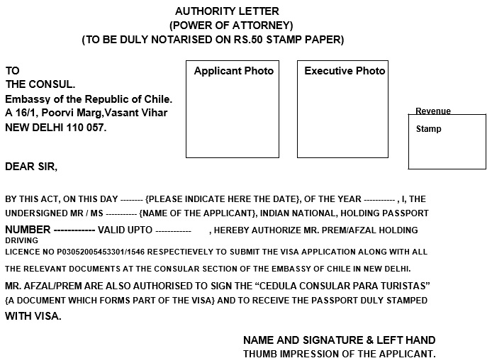 blank power of attorney form