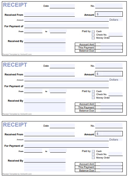 free cash receipt template 2