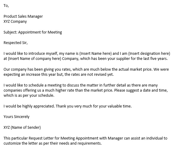 free meeting appointment request letter 2