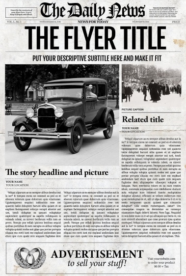 free old newspaper template 4