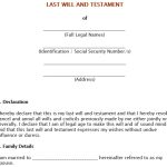 Printable Last Will and Testament Templates & Forms (Word, PDF)