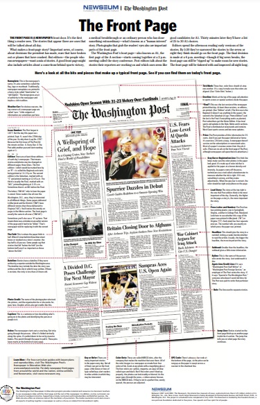 newspaper front page design template