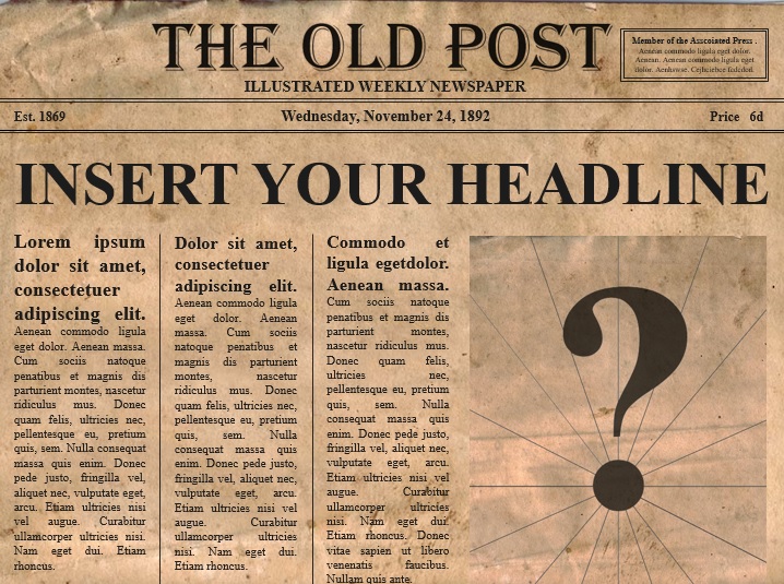 old newspaper template powerpoint