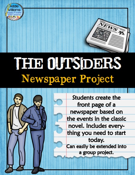 outsiders newspaper project template