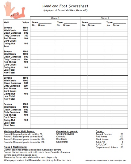 printable hand and foot score sheet 1