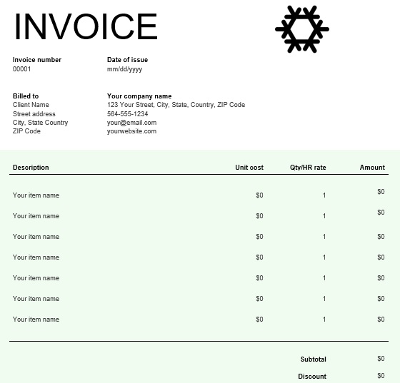 printable hvac invoice template 2