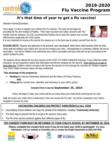 seasonal flu shot vaccine consent form