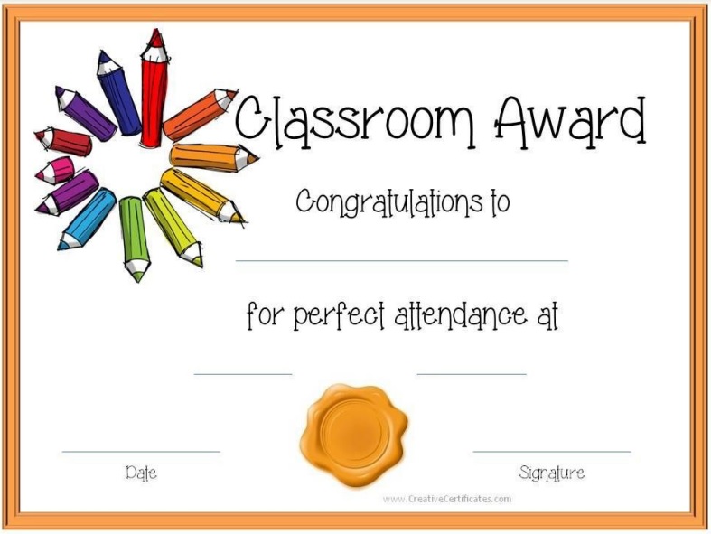 classroom award certificate template