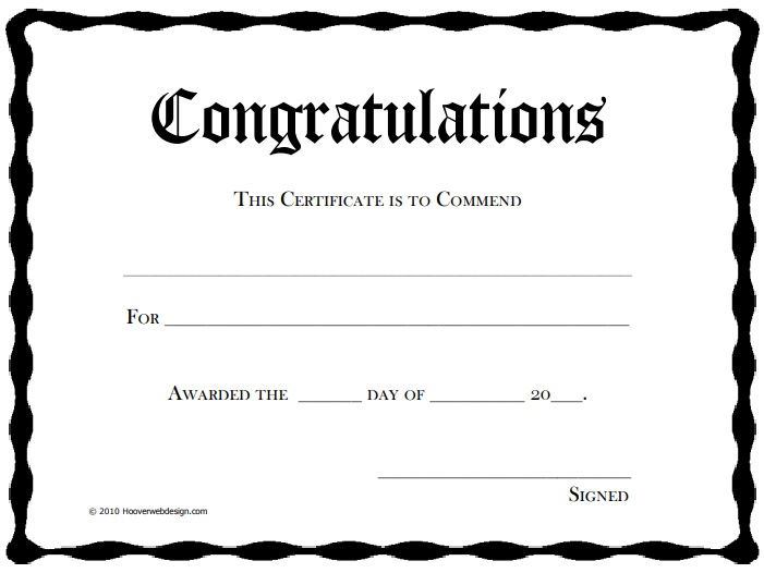 free congratulation certificate template 6