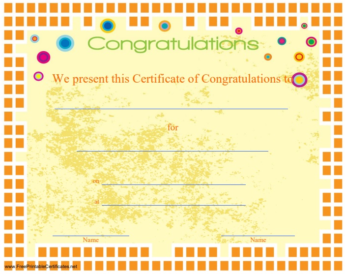 free congratulation certificate template 7