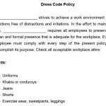 free dress code policy template