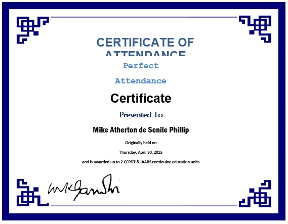 free perfect attendance award template word