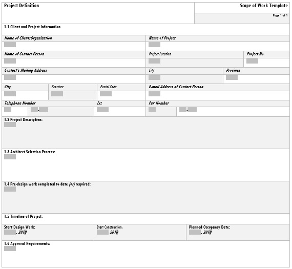 free printable scope of work template