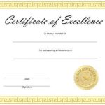 Free Printable Certificate of Excellence Templates (PDF)