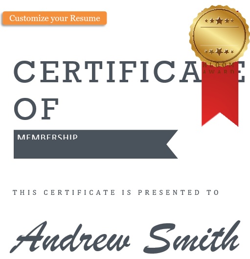 printable membership certificate template 1
