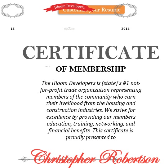printable membership certificate template 2