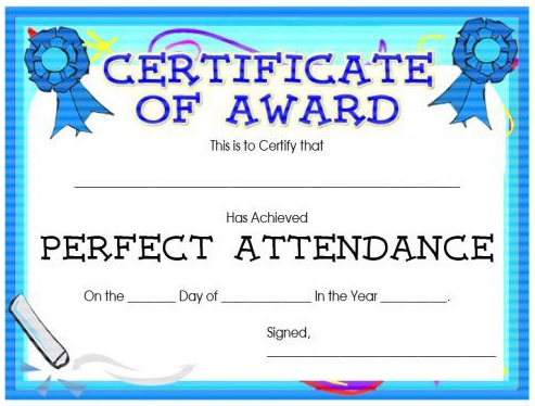 printable perfect attendance award template 4