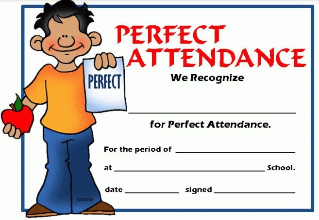 printable perfect attendance award template 6