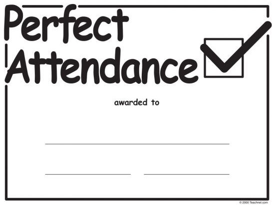 printable perfect attendance award template 9