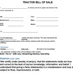 Printable Farm Tractor Bill Of Sale Form Templates (MS Word)
