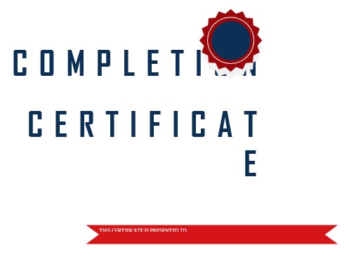 printable work completion certificate template 6