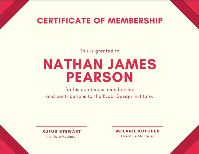 professional membership certificate template