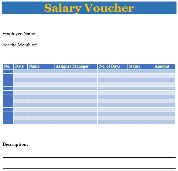 salary voucher template