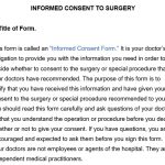free surgical consent form template