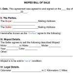 Printable Moped Bill of Sale Forms (Word / PDF)