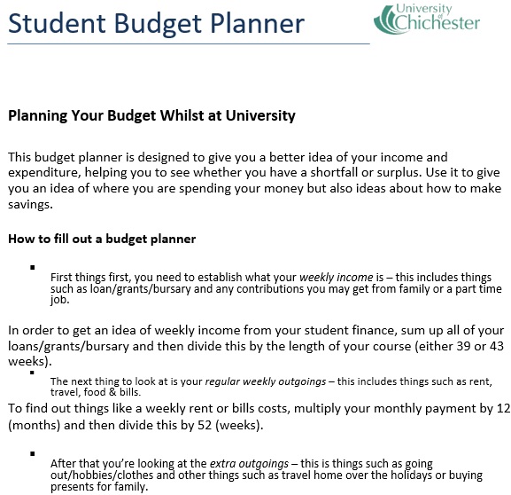 free weekly budget template 3