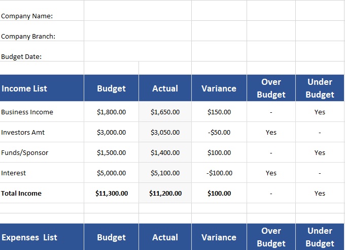 free weekly budget template 6
