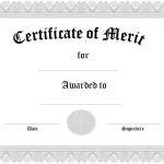 printable certificate of merit template 5